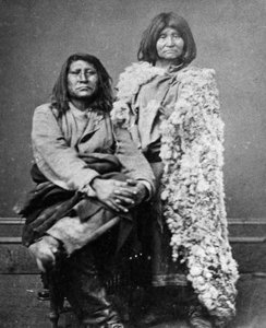 Se-go-witz وعروسه في أردية جلد الأرنب ، c.1880